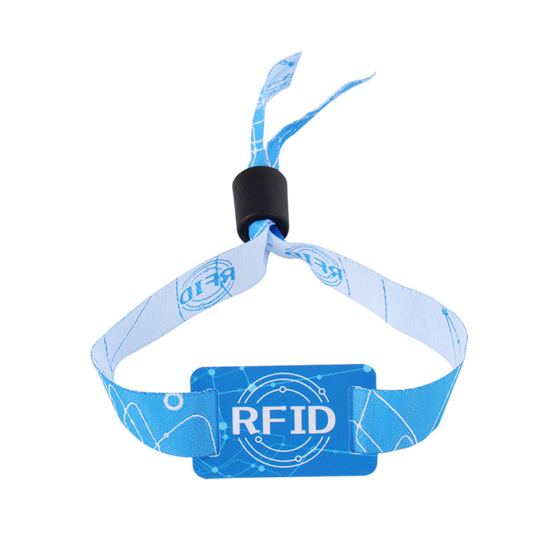 13,56 мГц IC чипі RFID билеті жақындық білезігі нейлон RFID білезігі